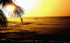 beach__sunset__boat__goa__india